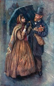Ilustración para Buenas esposas de Louisa M. Alcott de Harold Copping